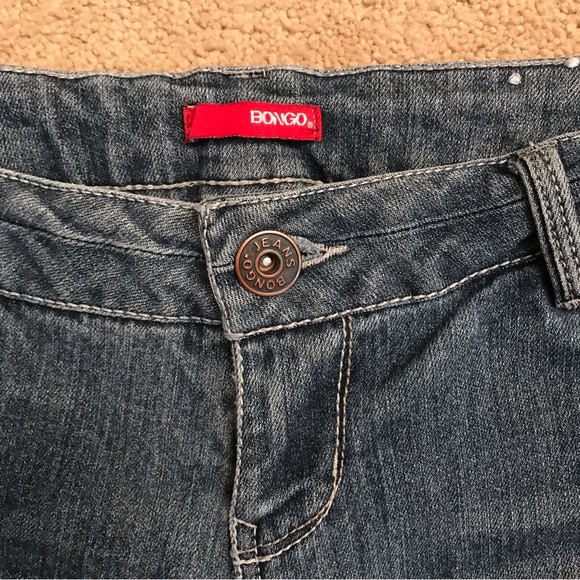 Bongo Distressed Denim Shorts Womens Size 11 Blue Low Rise Stretch - Picture 5 of 14